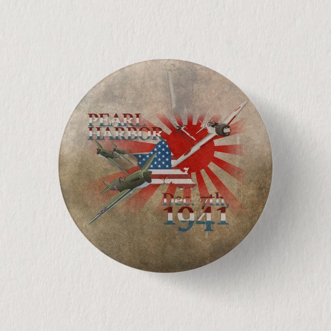 Pearl Habor 7. Dezember 1941 Button (Vorderseite)