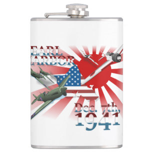 Pearl Habor 7. Dezember 1941 Hip Flask Flachmann