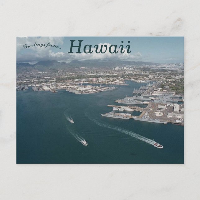 Pearl Harbor Hawaii Postkarte (Vorderseite)