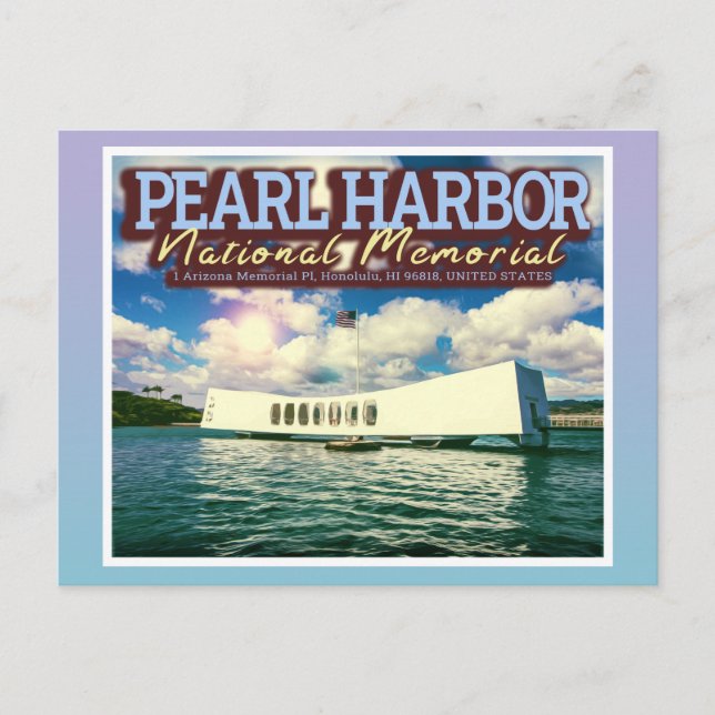 PEARL HARBOR NATIONALES MEMORIUM - HONOLULU HAWAII POSTKARTE (Vorderseite)