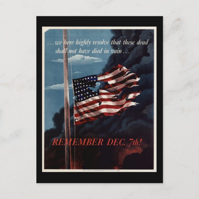 Pearl Harbor Postkarte (Vorderseite)