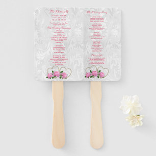 Pearl Hearts & Rose Damask Programm Fächer