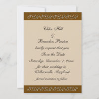Pearl Icing auf Mocha Save the Date