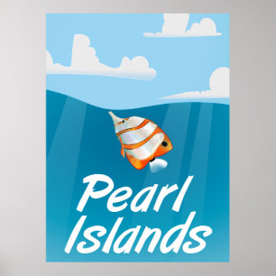 Pearl Islands Tropical Fish Reiseplakat. Poster