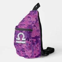 Pearl Libra Zodiac Sign auf Fuchsia Digital Camouf