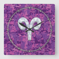 Pearl Like Aries Symbol auf Pink Digital Camouflag