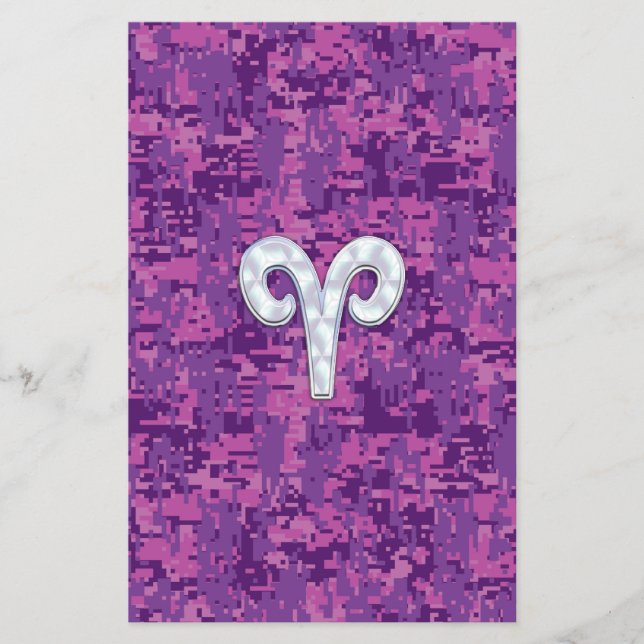 Pearl Like Aries Zodiac Sign auf der digitalen Cam Flyer (Vorne)