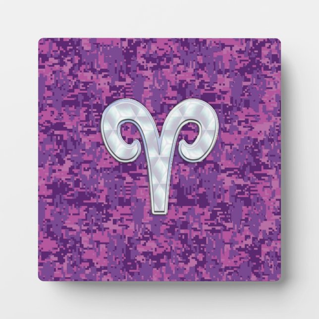 Pearl Like Aries Zodiac Sign auf der digitalen Cam Fotoplatte (Vorderseite)