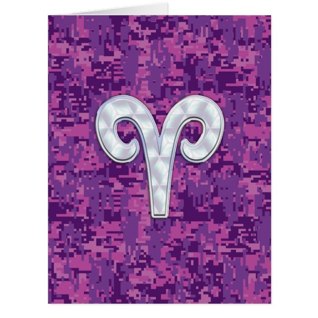 Pearl Like Aries Zodiac Symbol Digital Camouflage (Vorderseite)