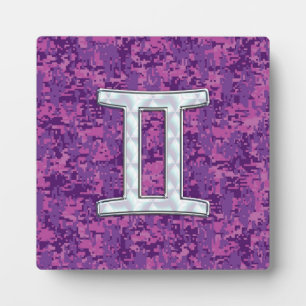Pearl Like Gemini Zodiac Sign auf der digitalen Ca Fotoplatte