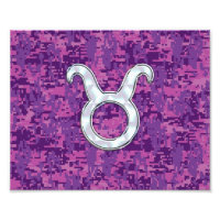 Pearl Like Taurus Zodiac Sign auf Pink Digital Cam