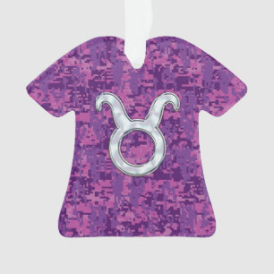 Pearl Like Taurus Zodiac Sign Fuchsia Digitale Cam Ornament
