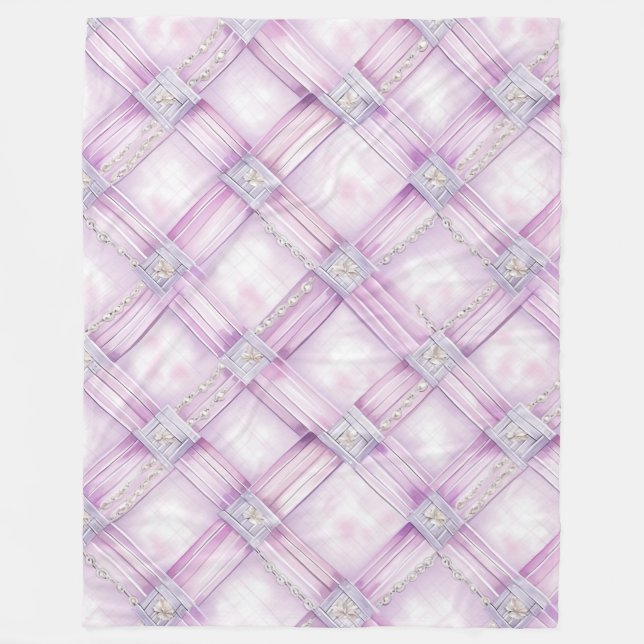Pearl Lila Pink Fleecedecke (Vorderseite)
