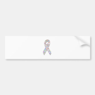 pearl lung cancer ribbon autoaufkleber