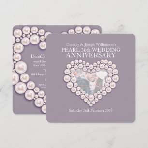 Pearl mariage anniversaire 30 ans invitations phot
