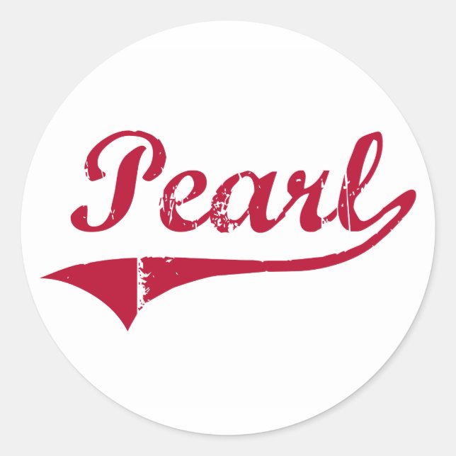 Pearl Mississippi Classic Design Runder Aufkleber (Vorderseite)