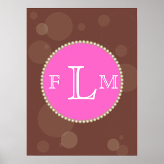 Pearl Monogram Poster