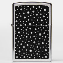 Pearl Pattern on Black Background