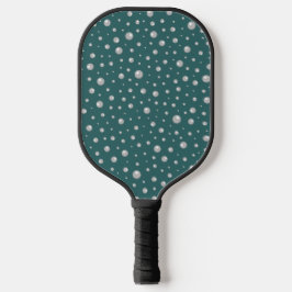 Pearl Pattern on Transformative Teal Background Pickleball Schläger