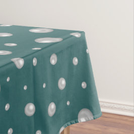 Pearl Pattern on Transformative Teal Background Tischdecke