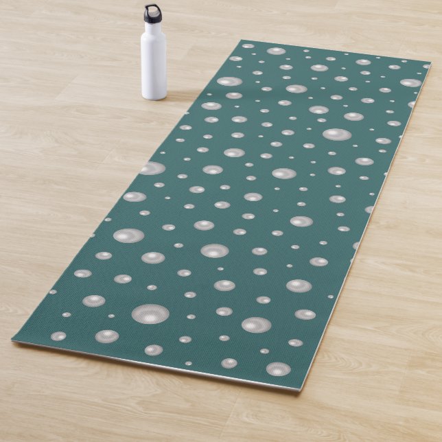 Pearl Pattern on Transformative Teal Background Yogamatte (Beispiel)