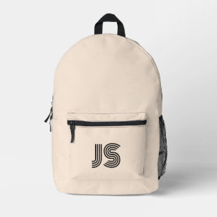 Pearl Pink neutrale Monogramm einfache minimalisti Bedruckter Rucksack