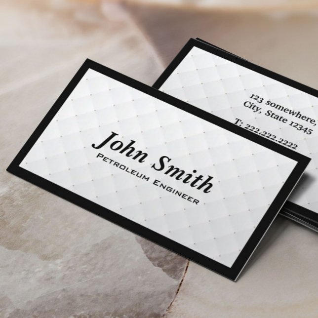 Pearl Quilt Petroleum Engineer Business Card Visitenkarte (Von Creator hochgeladen)