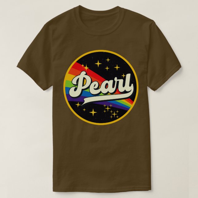 Pearl Rainbow in Space Vintag Style T-Shirt (Design vorne)