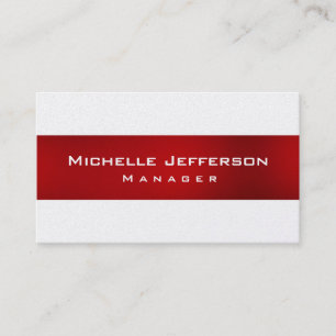 Pearl Red Unique Standard Manager Business Card Visitenkarte