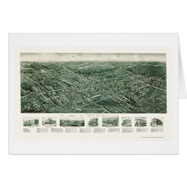Pearl River, NY panoramische Karte - 1924 (Vorderseite (Horizontal))