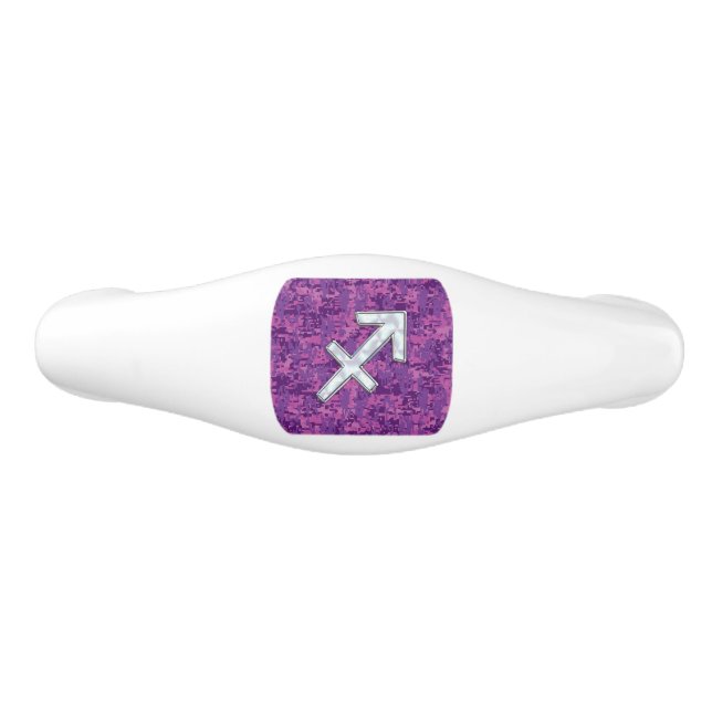 Pearl Sagittarius Zodiac Sign Fuchsia Digitale Cam Keramik Schubladengriff (Vorderseite)