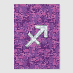Pearl Sagittarius Zodiac Sign Fuchsia Digitale Cam Magnetkarte