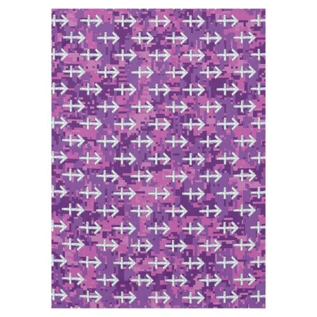 Pearl Sagittarius Zodiac Sign Fuchsia Digitale Cam Tischdecke (Vorderseite)