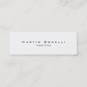 Pearl Simple Stylish Trendy White Business Card Mini Visitenkarte