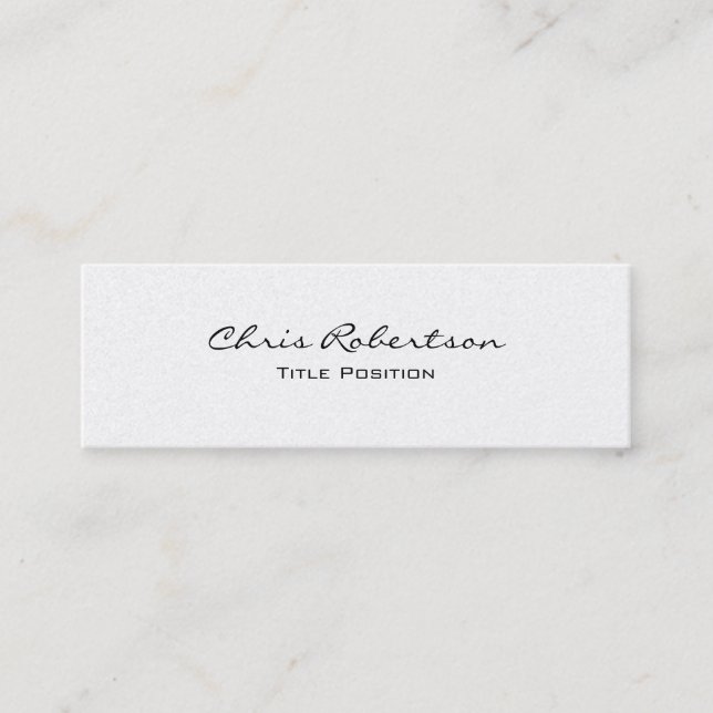Pearl Slim Moderne tendance Carte de visite de cha (Devant)