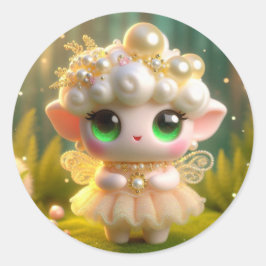 Pearl Tiny Fairy Runder Aufkleber