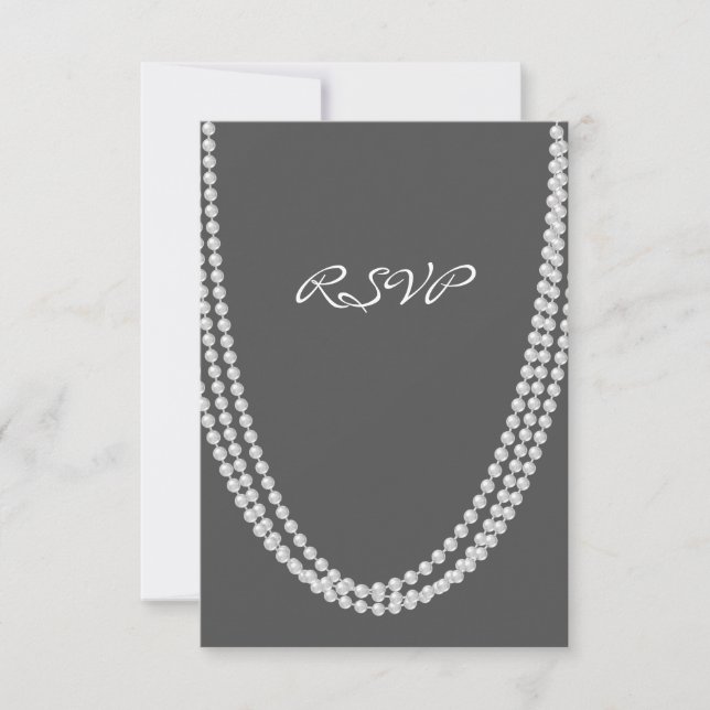 Pearl-UAWG aus den 1920er Jahren - grau RSVP Karte (Vorderseite)