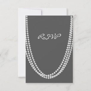Pearl-UAWG aus den 1920er Jahren - grau RSVP Karte