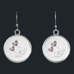 Pearl Wedding Anniversary Pink - Herz Ohrringe<br><div class="desc">Personalisierte 30. Pearl Wedding Ohrringe. Ein wunderschönes Geschenk für einen Ehemann, um seine Ehefrau zu geben, oder für eine Tochter, um ihrer Mutter zu geben. Die Ohrringe zeigen 2 lila Ballons mit den Namen des Mannes und der Ehefrau und lesen "30. Hochzeitstag". Das Design, das auf diesen Schmuckstücken gezeigt wird,...</div>