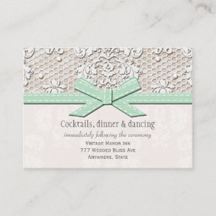 Pearl Wedding Reception Enclosure Card Begleitkarte