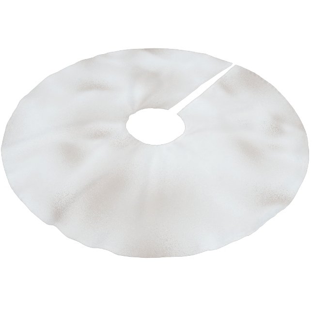 Pearl White Christmas Polyester Weihnachtsbaumdecke (Schrägansicht)