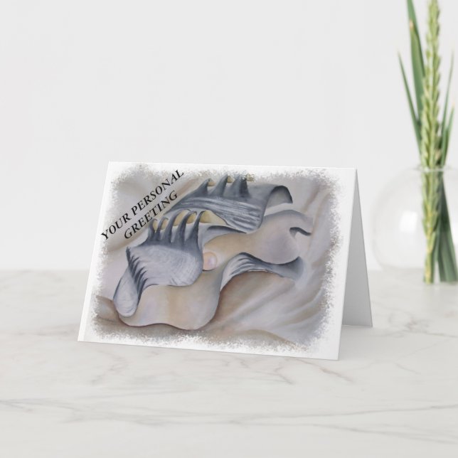 PEARL WITHIN AN OYSTER CUSTOMIZABLE GREETING CARD DANKESKARTE (Vorderseite)