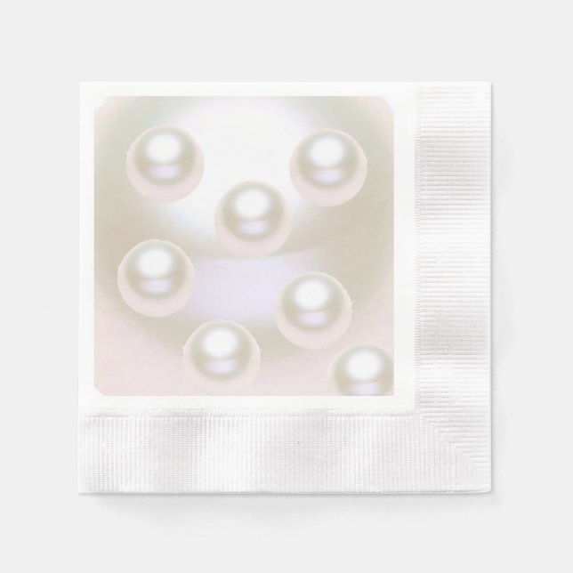 Pearl zum 30. Hochzeitstag Serviette (Vorderseite)