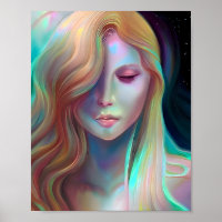 Pearlescent Fantasy Ai Art Hübsch Ethereal Frau