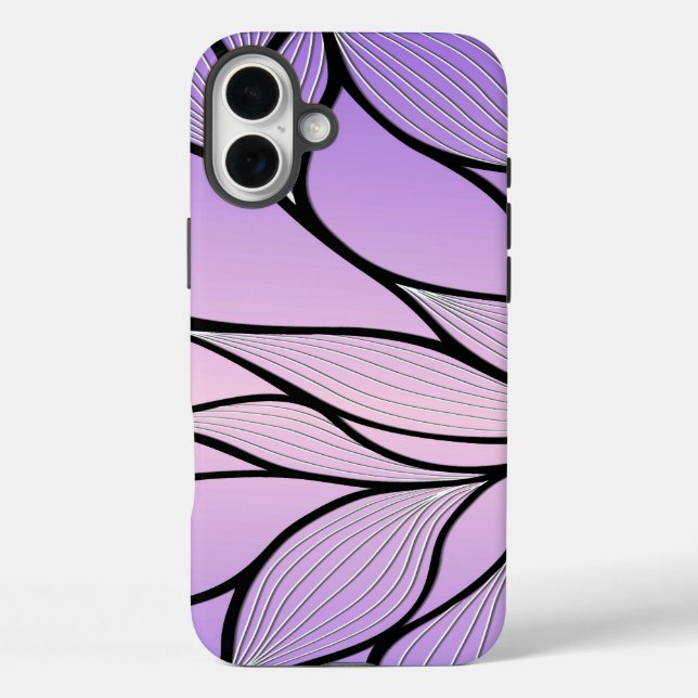 Pearlescent Lila Creative Verlass Pattern iPhone 16 Plus Hülle (Rückseite)