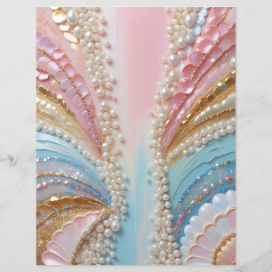 Pearlescent Peint Pearls Coquilles Papier à scanda