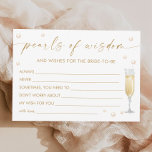 Pearls and Prosecco Brautparty Advice Card Einladung<br><div class="desc">Mit dieser eleganten Personalisierten Brautparty Advice Card stärken Sie Ihre Perlen und das Brautparty der Prosecco. Ideal für ein perlenartiges Party, es ist eine elegante Ergänzung zu Ihrer Feier. Diese Karte wurde als Ergänzung zu Perlen und der Gestaltung zum Thema "Prosecco" konzipiert und ergänzt das Pearl Brautparty um ein raffiniertes...</div>