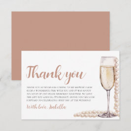 Pearls and Prosecco Brautparty Danke, Karte