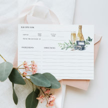 Pearls and Prosecco Brautparty Rezept Card