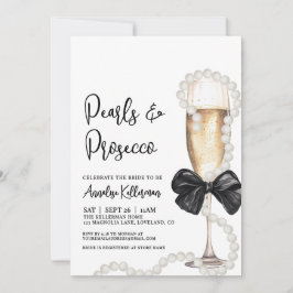 Pearls And Prosecco Bridal Shower Einladung